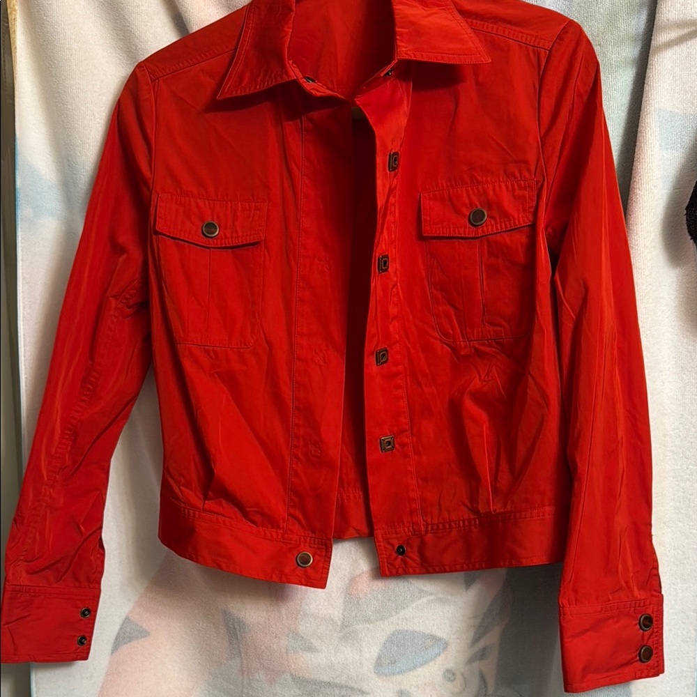 Anne Klein Vibrant Red Utility Jacket